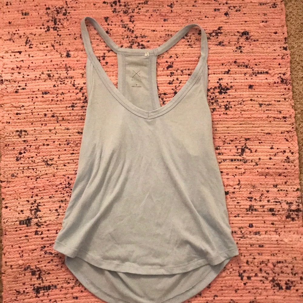 light blue tank top